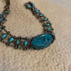 Turquoise and Silver Women's Bracelet